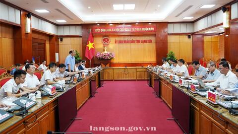 Lãnh đạo UBND tỉnh làm việc với Đoàn công tác của UBND tỉnh Cao Bằng về tình hình triển khai Dự án đầu tư xây dựng tuyến cao tốc Đồng Đăng (tỉnh Lạng Sơn) - Trà Lĩnh (tỉnh Cao Bằng)